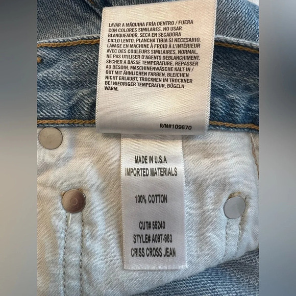 AGOLDE Criss Cross Jeans Size 22 - Picture 2 of 11